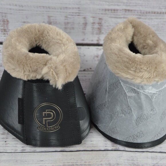 Eskadron Softslate Faux Fur Bell Boots in Black Horse Size XL NEW - Picture 10 of 10